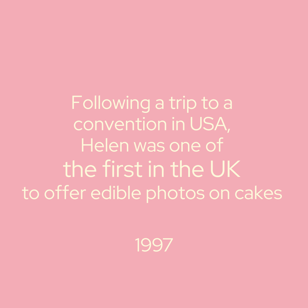 following a trip to use we became one of the first in the uk to print edible photos onto cakes