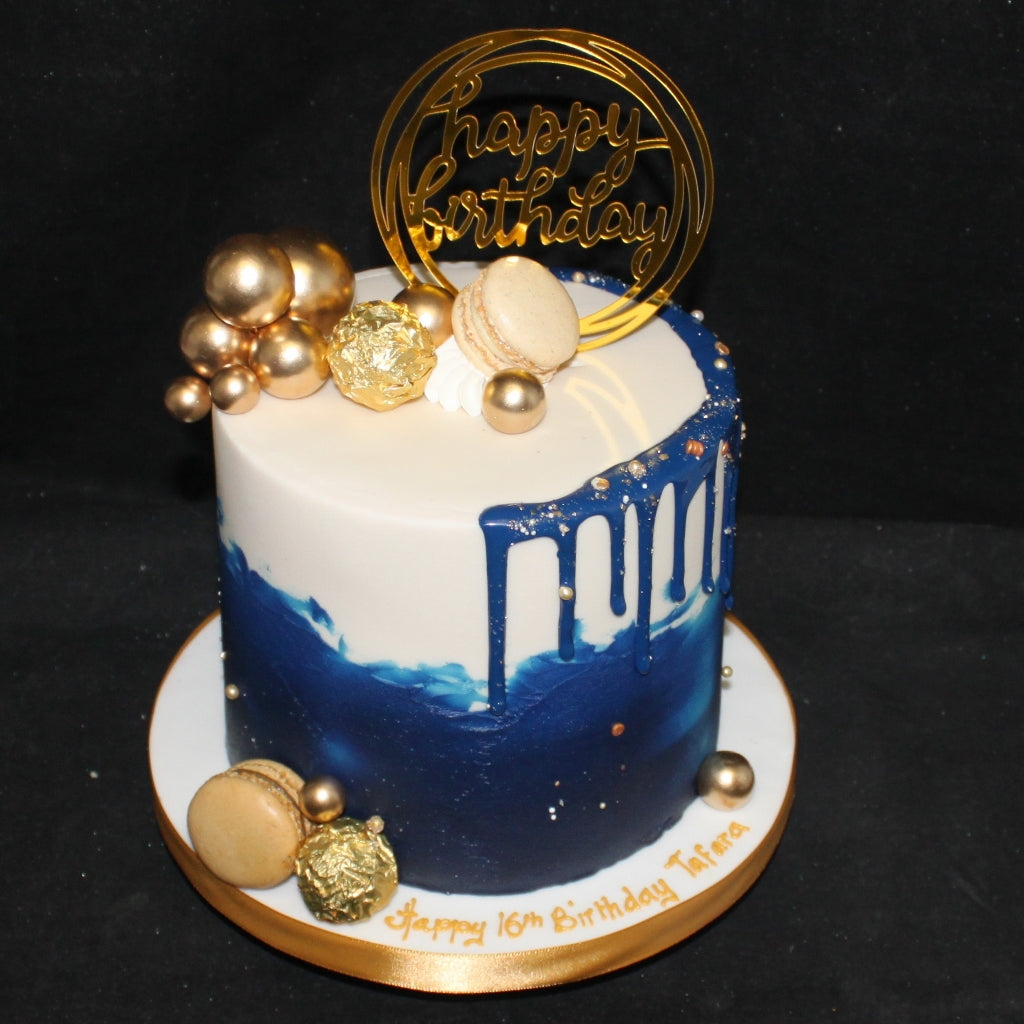 Blue & Gold Drip