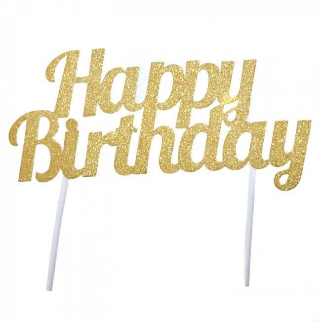 Gold Birthday Topper